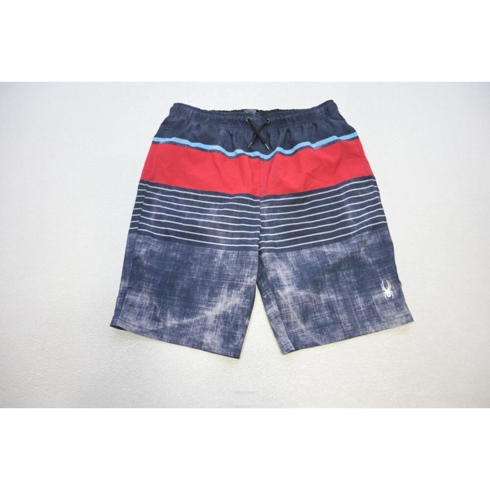 Spyder Swim Trunks Board Shorts Striped Stretch Boys Size XL‎